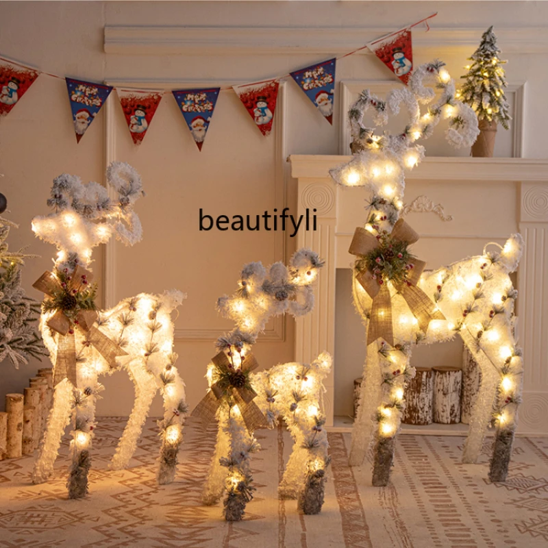 

yj Christmas Tree David's Deer Snowman Decoration Christmas Decorations Christmas Outfit Set Scene Layout