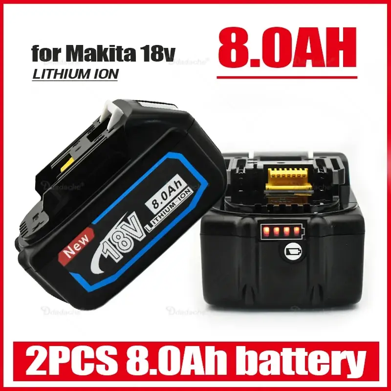 2 шт., Новые Встроенные литий-ионные аккумуляторы для Makita 8.0Ah, LXT BL1860B BL1860 BL1850
2 шт., Новые Встроенные литий-ионные аккумуляторы для Makita 8.0Ah, LXT BL1860B BL1860 BL1850