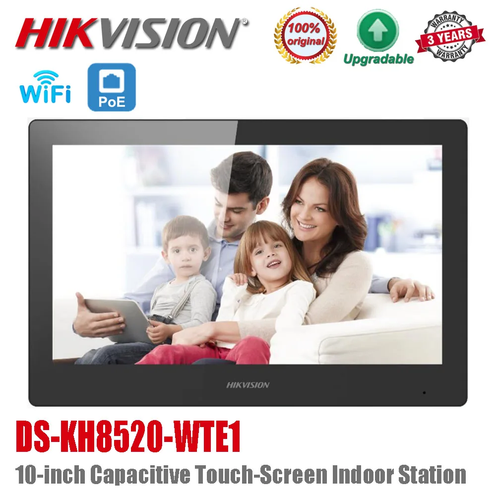 Видеодомофон Hikvision DS-KH8520-WTE1 оригинальная комнатная станция с 10-дюймовым