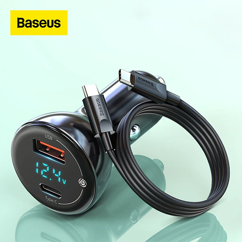 Baseus 65W Car Charger USB Type C Dual Fast Charging For Phone Tablet Laptop Cigarette Lighter Auto Charger Adapter Accessories
Baseus 65W Car Charger USB Type C Dual Fast Charging For Phone Tablet Laptop Cigarette Lighter Auto Charger Adapter Accessories