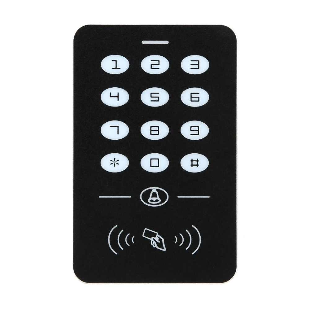 Password RFID Card Reader Door Access Control Contactless Controller Keypad System ID Card Black + Silver
Password RFID Card Reader Door Access Control Contactless Controller Keypad System ID Card Black + Silver