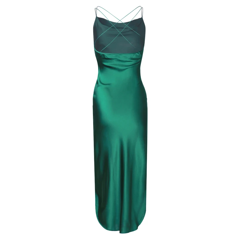 Cross Braces Women Satin Deep Sexy Dress Solid Straight Pajamas Party Dress Elegant Female Summer Spaghetti Strap Dress Casual
Cross Braces Women Satin Deep Sexy Dress Solid Straight Pajamas Party Dress Elegant Female Summer Spaghetti Strap Dress Casual