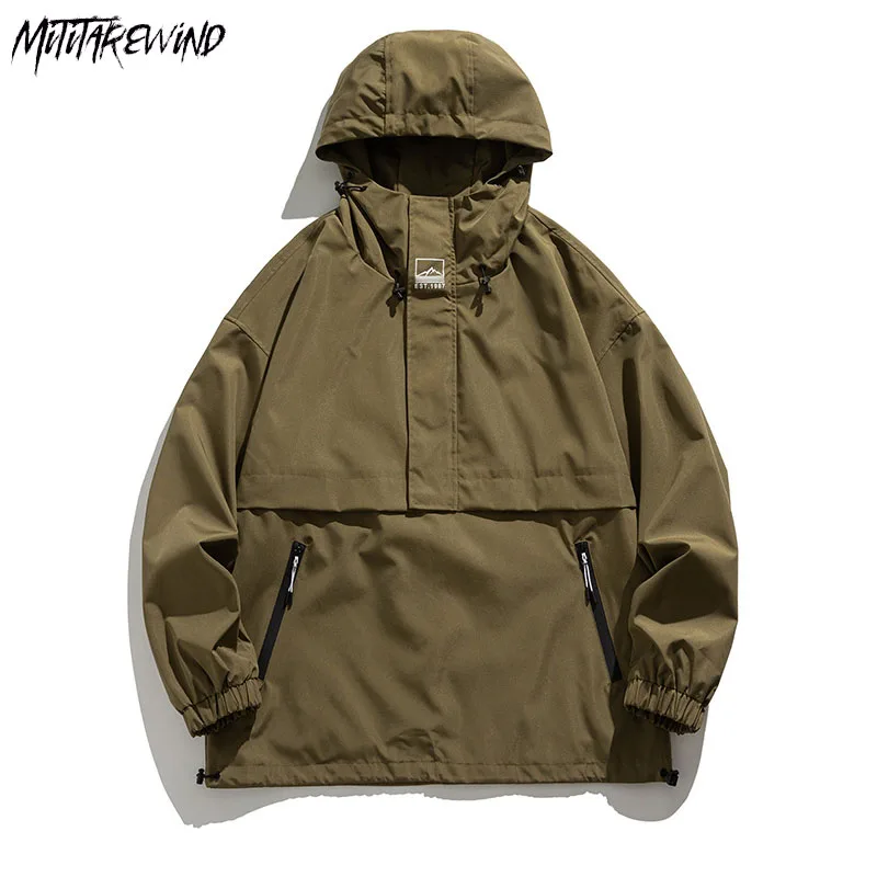 Casual Fashion Outdoor Jackets Men Waterproof Windbreaker Streetwear Pullover Autumn Winter Hooded Cargo Solid Harajuku Coats
Casual Fashion Outdoor Jackets Men Waterproof Windbreaker Streetwear Pullover Autumn Winter Hooded Cargo Solid Harajuku Coats