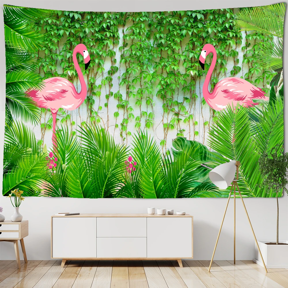 Tropical plants jungle Flamingo tapestry retro landscape wall hanging mandala psychedelic wall covering yoga bohemian decoration
Tropical plants jungle Flamingo tapestry retro landscape wall hanging mandala psychedelic wall covering yoga bohemian decoration