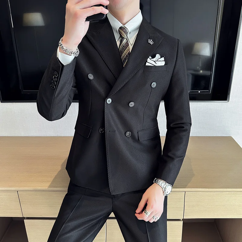 2023 new fashion trend (suit + western pants) high-end casual handsome Korean version slim British dress two-piece set
2023 new fashion trend (suit + western pants) high-end casual handsome Korean version slim British dress two-piece set