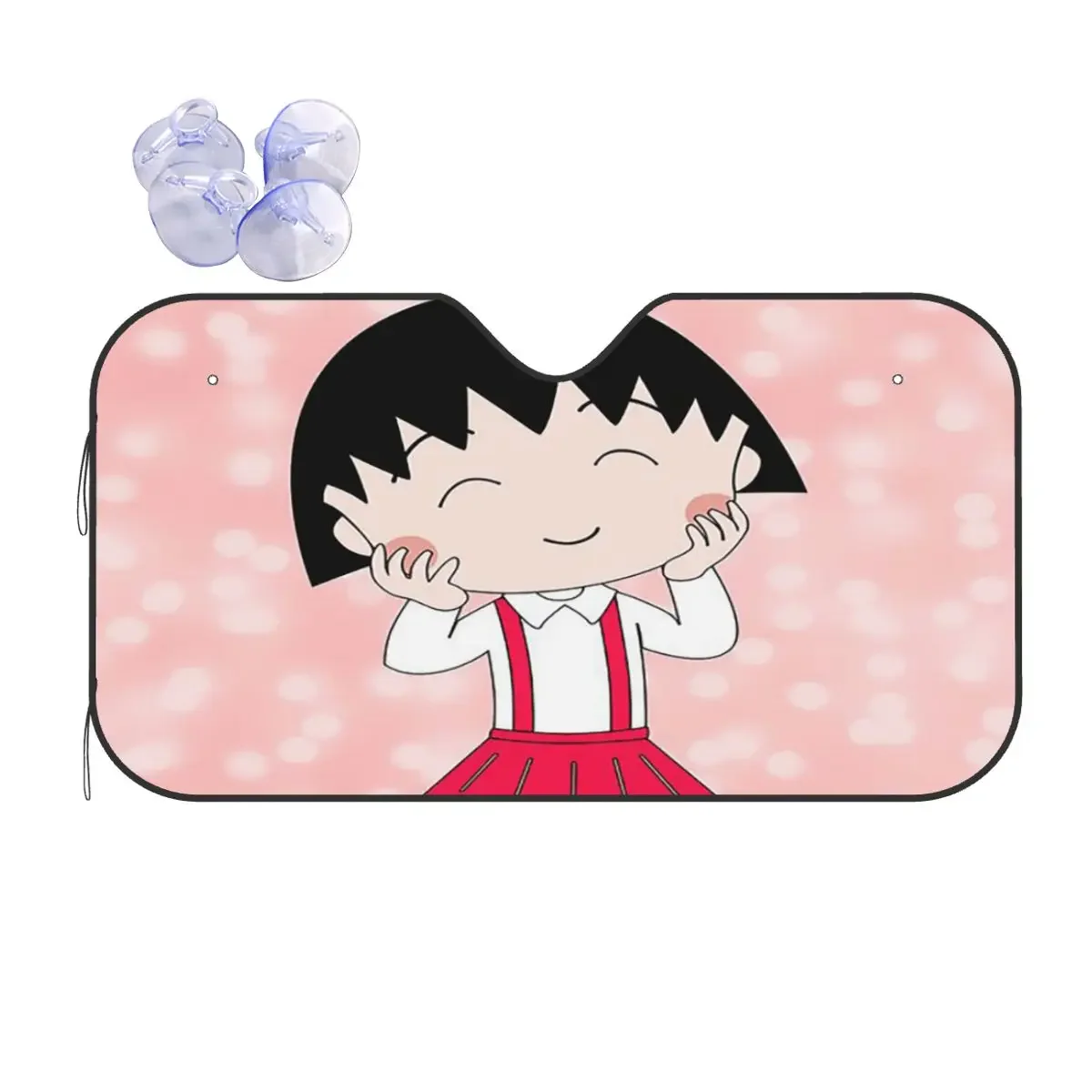 Chibi Maruko Chan полиэстер солнцезащитный козырек ветровое стекло 76x140 см мультфильм