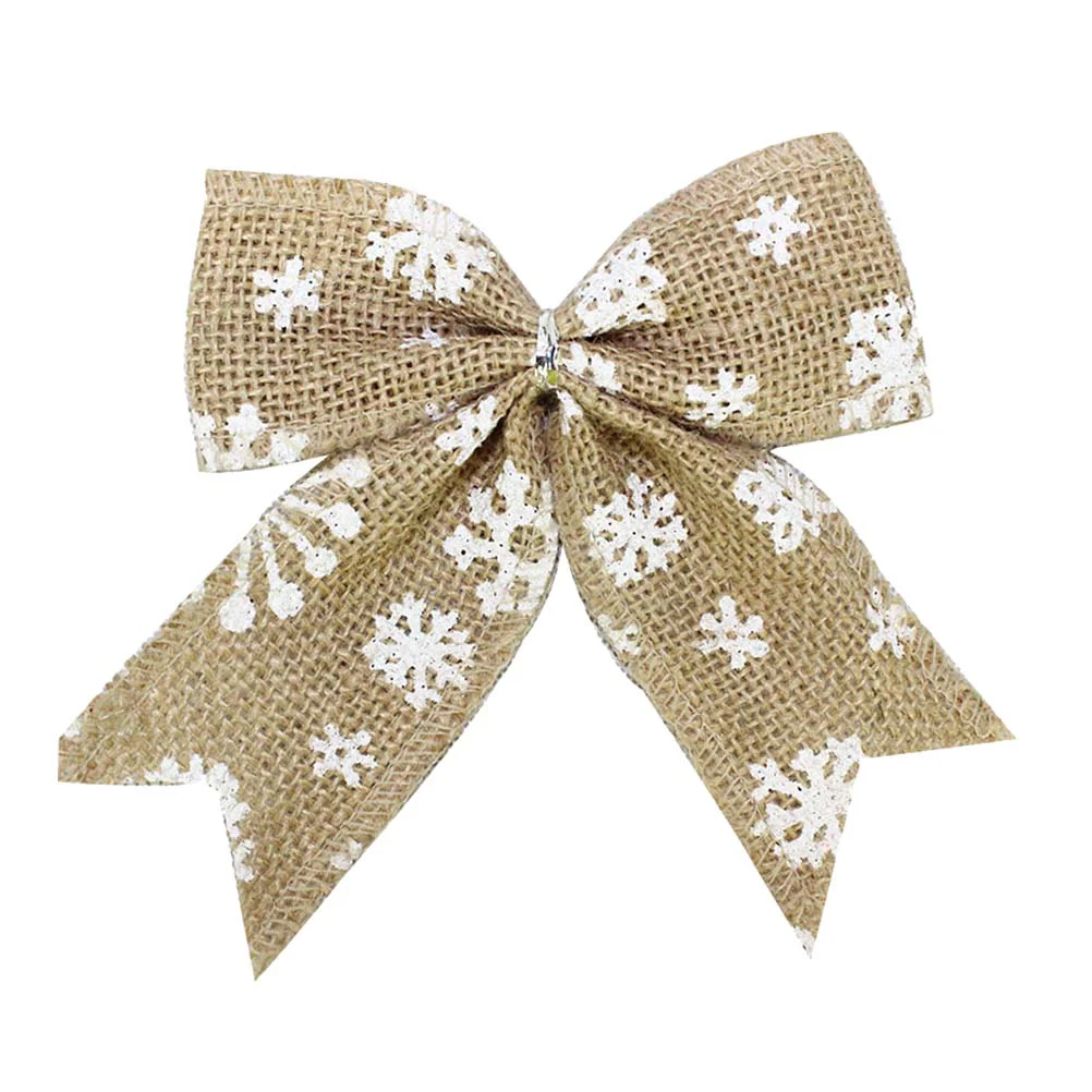 Christmas Bow with Snowflakes on Burlap Rustic Ribbons Christmas 10pcs/ pack 14* 14cm
Christmas Bow with Snowflakes on Burlap Rustic Ribbons Christmas 10pcs/ pack 14* 14cm