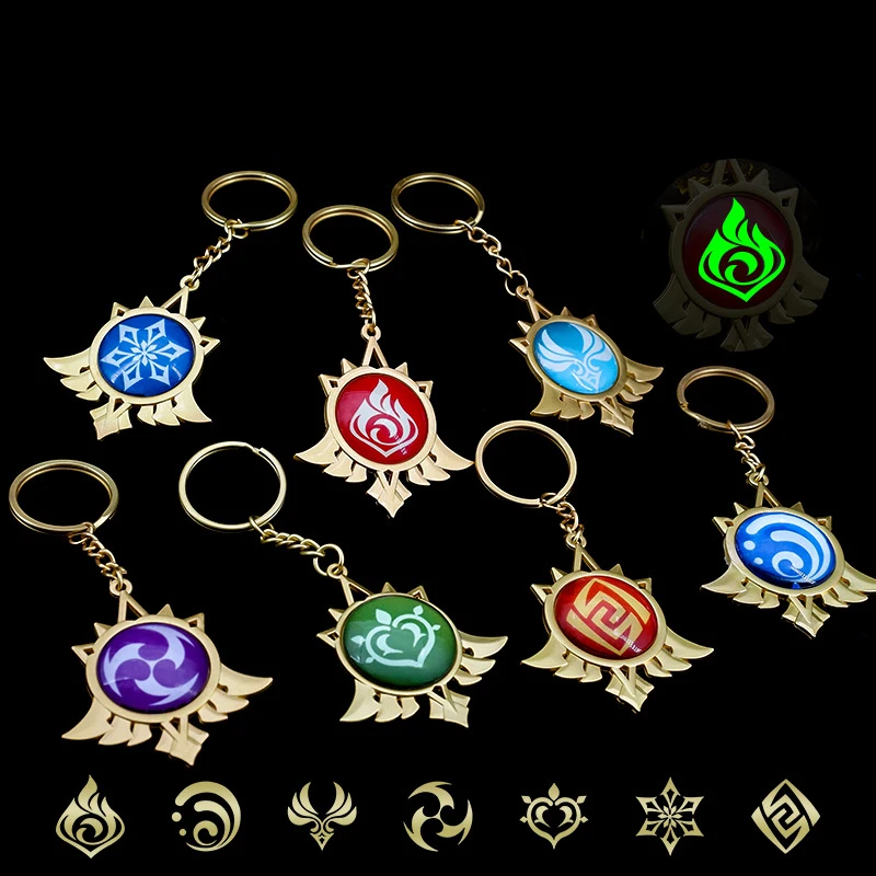 Anime Keychain Genshin Impact Vision Lnazuma Ganyu Keqing Wendi Xiao Keychain Luminous 7 Element Weapons God's Eye Bag Pendant
Anime Keychain Genshin Impact Vision Lnazuma Ganyu Keqing Wendi Xiao Keychain Luminous 7 Element Weapons God's Eye Bag Pendant