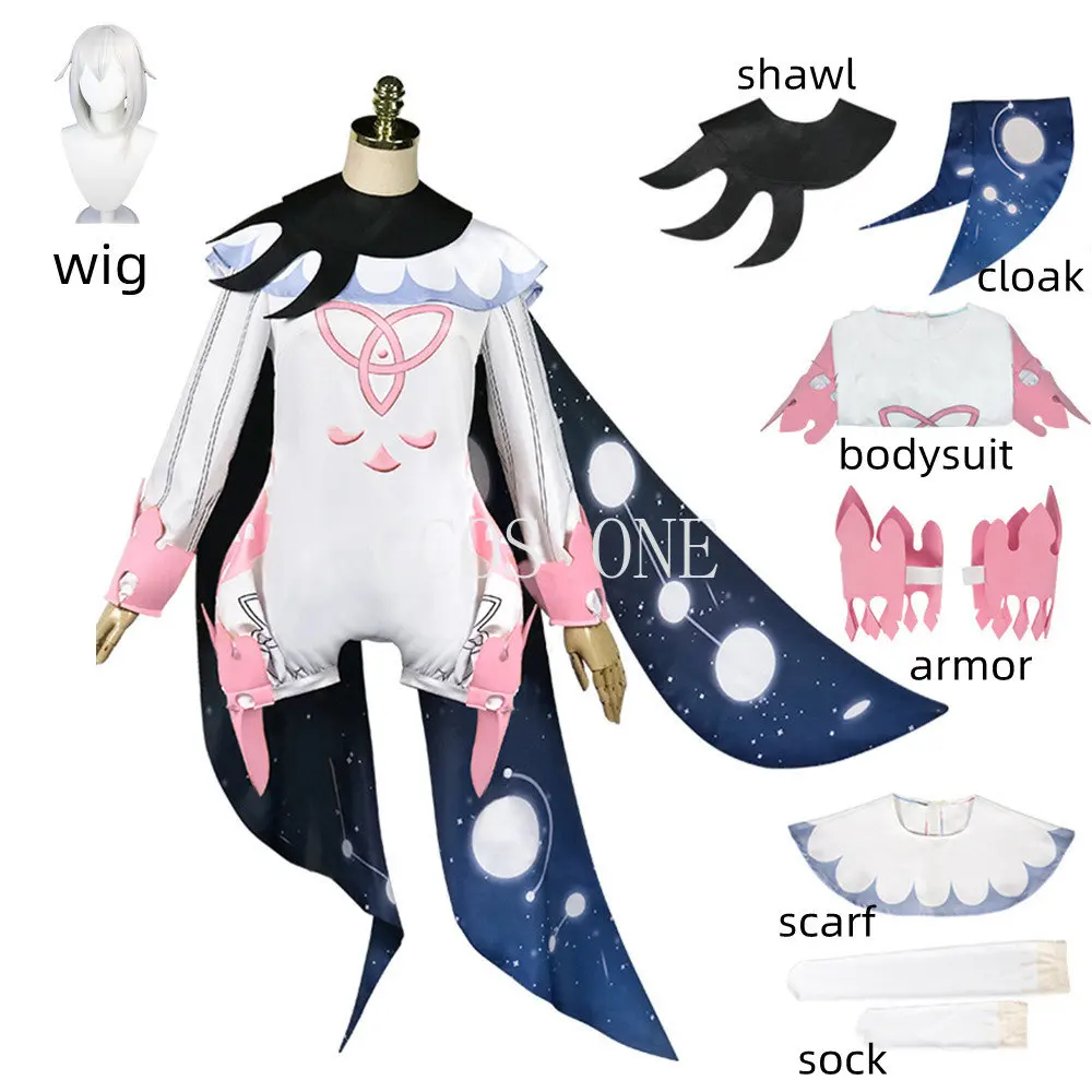 Genshin Impact Paimon Anime Cosplay Costumes Bodysuit Cloak Armor Wig Sock Scarf Man Woman Kawaii Sexy Halloween Suit
Genshin Impact Paimon Anime Cosplay Costumes Bodysuit Cloak Armor Wig Sock Scarf Man Woman Kawaii Sexy Halloween Suit
