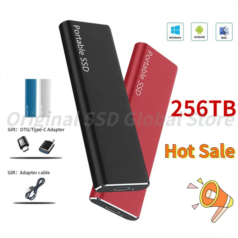 Portable SSD 256TB Solid State External Hard Drive USB3.1/TYPE-C Interface High-Speed Hard Disks for Laptops/Phone/Mac/Windows
Portable SSD 256TB Solid State External Hard Drive USB3.1/TYPE-C Interface High-Speed Hard Disks for Laptops/Phone/Mac/Windows