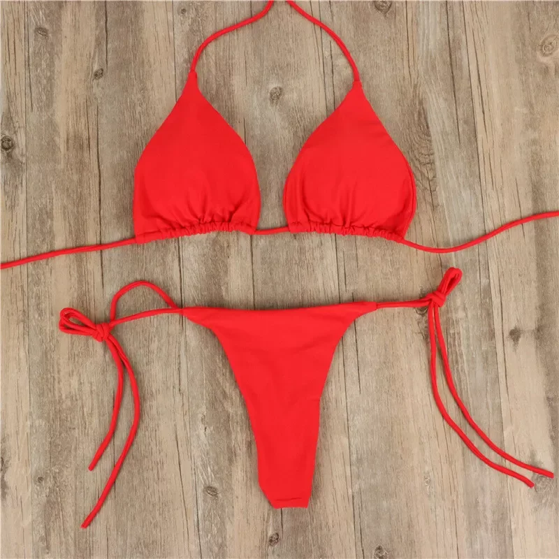 Summer Sexy Solid Color Bikini Sets Women Tie Side G-String Thong Swimsuit Female Bandage Bathing Suit Brazlian Swimwear Bikini
Summer Sexy Solid Color Bikini Sets Women Tie Side G-String Thong Swimsuit Female Bandage Bathing Suit Brazlian Swimwear Bikini