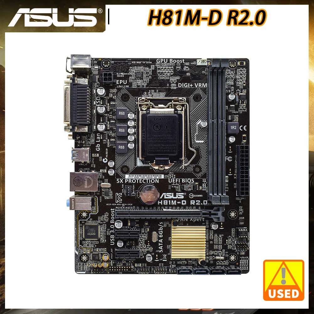Материнская плата ASUS H81M-D R2.0 LGA 1150 DDR3 Intel H81 с поддержкой процессора Core i7 i5 i3 PCI-E X16 VGA SATA3 16 Гб ОЗУ 1066MH
Материнская плата ASUS H81M-D R2.0 LGA 1150 DDR3 Intel H81 с поддержкой процессора Core i7 i5 i3 PCI-E X16 VGA SATA3 16 Гб ОЗУ 1066MH