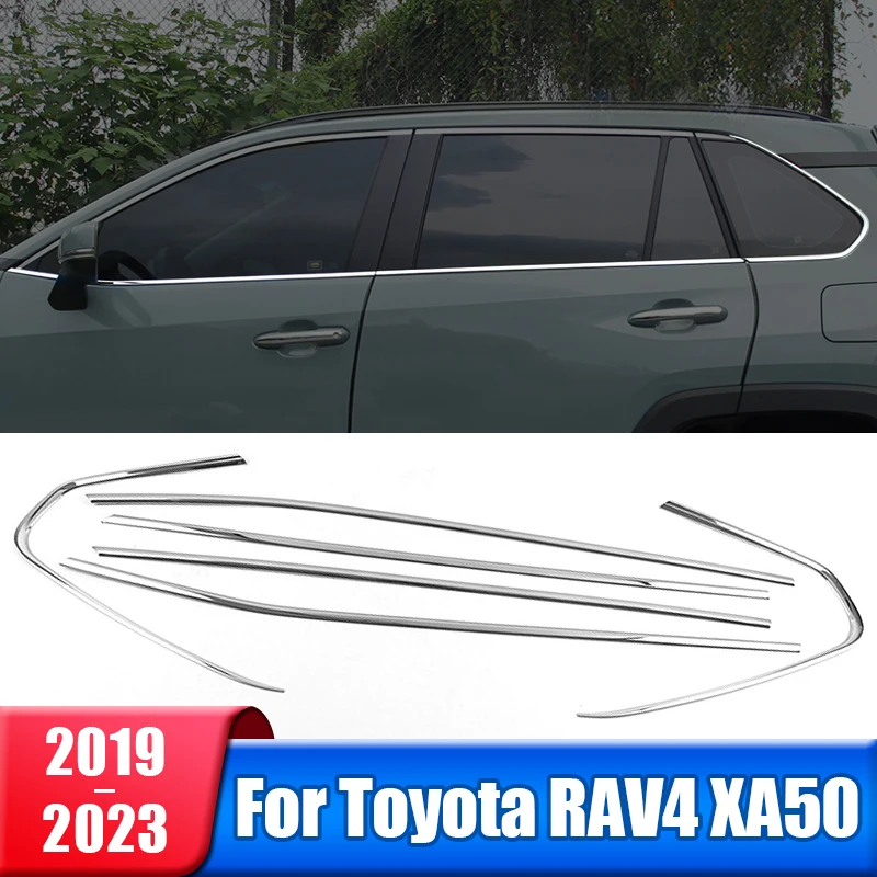 Stainless Steel Car Window Frame Trim Strip Cover Sticker For Toyota RAV4 2019 2020 2021 2022 2023 RAV 4 XA50 Hybrid Accessories
Stainless Steel Car Window Frame Trim Strip Cover Sticker For Toyota RAV4 2019 2020 2021 2022 2023 RAV 4 XA50 Hybrid Accessories