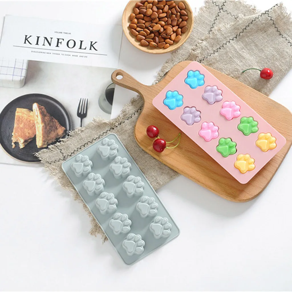 

Silicone cake decorating tools Cat claw Cookie Chocolate Mould Lollipop Mold Baking Ice Tray moldes de silicona para fondant