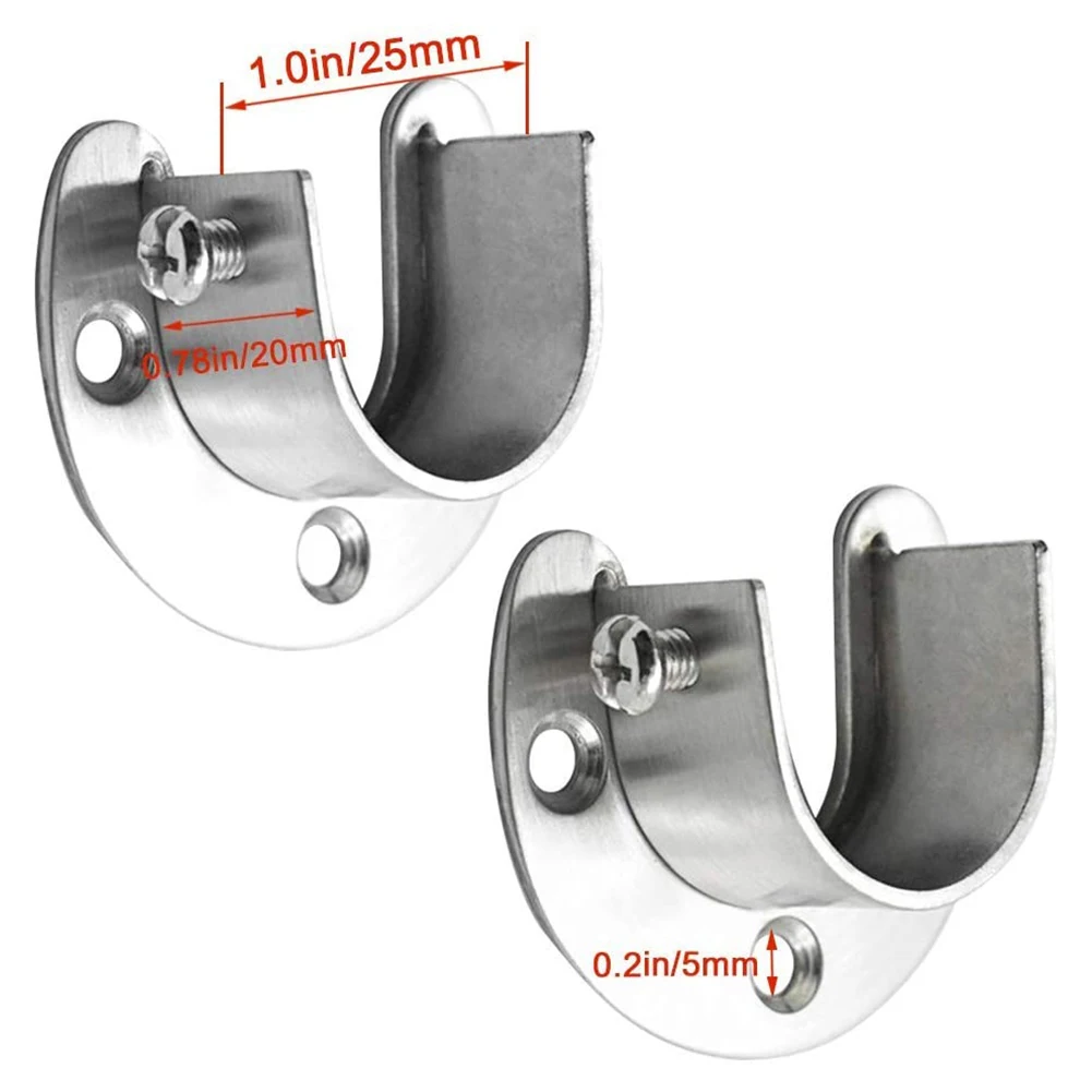 Hardware 2 Pcs Flange Rod Holder Heavy Duty Sockets Curtains Rod End Supports Round Head Silver Stainless Steel
Hardware 2 Pcs Flange Rod Holder Heavy Duty Sockets Curtains Rod End Supports Round Head Silver Stainless Steel