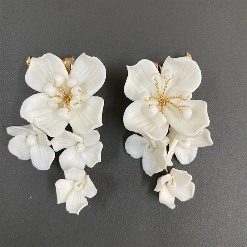 Earrings For Women Ceramics Flower Party Wedding Earrings For Brides Vintage Dangle Drop Pendant Jewelry aretes de mujer
Earrings For Women Ceramics Flower Party Wedding Earrings For Brides Vintage Dangle Drop Pendant Jewelry aretes de mujer