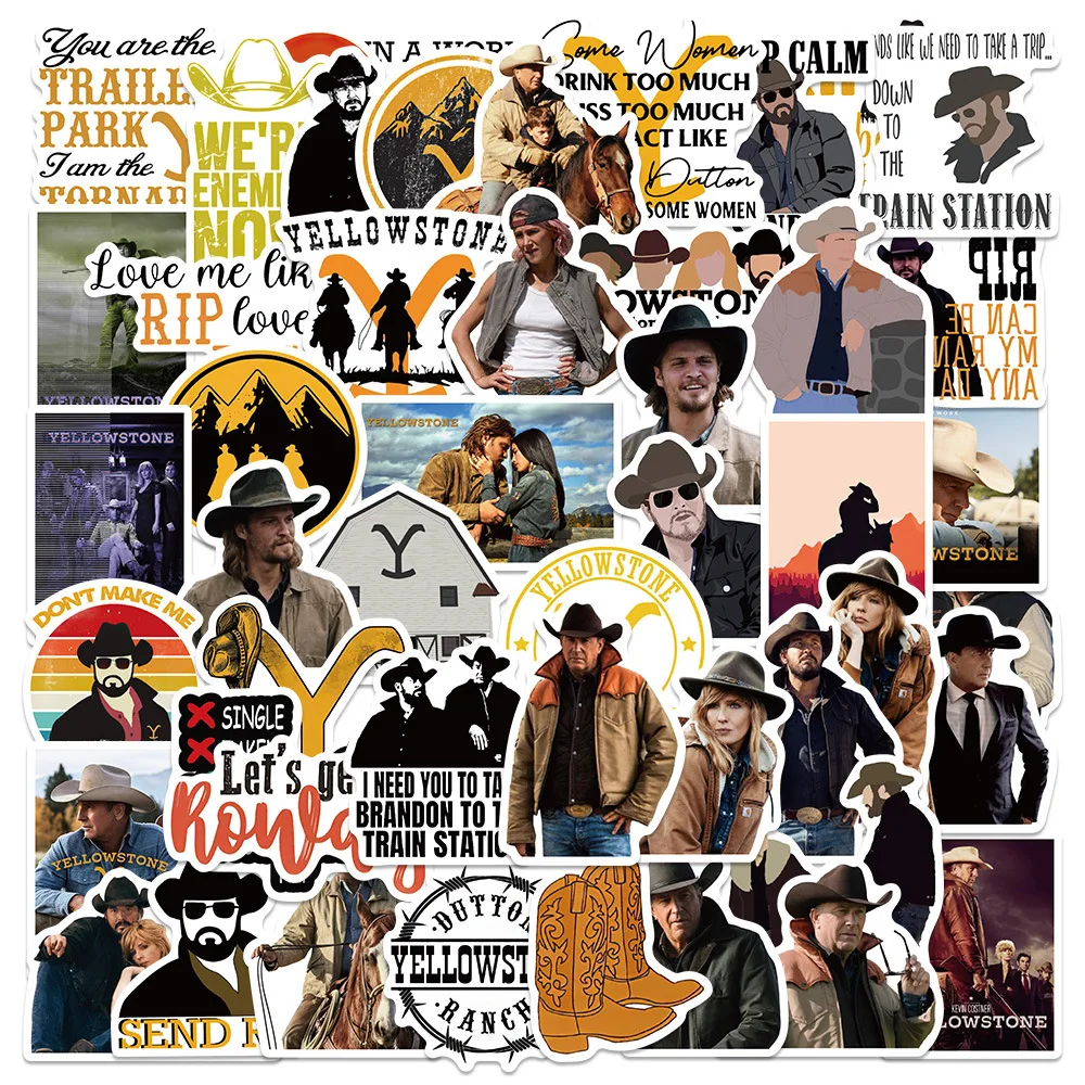 50Pcs Yellowstone Tv Show Cartoon Graffiti Stickers American TV Series Waterproof Removable Trolley Case Notebook Scooter Luggag
50Pcs Yellowstone Tv Show Cartoon Graffiti Stickers American TV Series Waterproof Removable Trolley Case Notebook Scooter Luggag