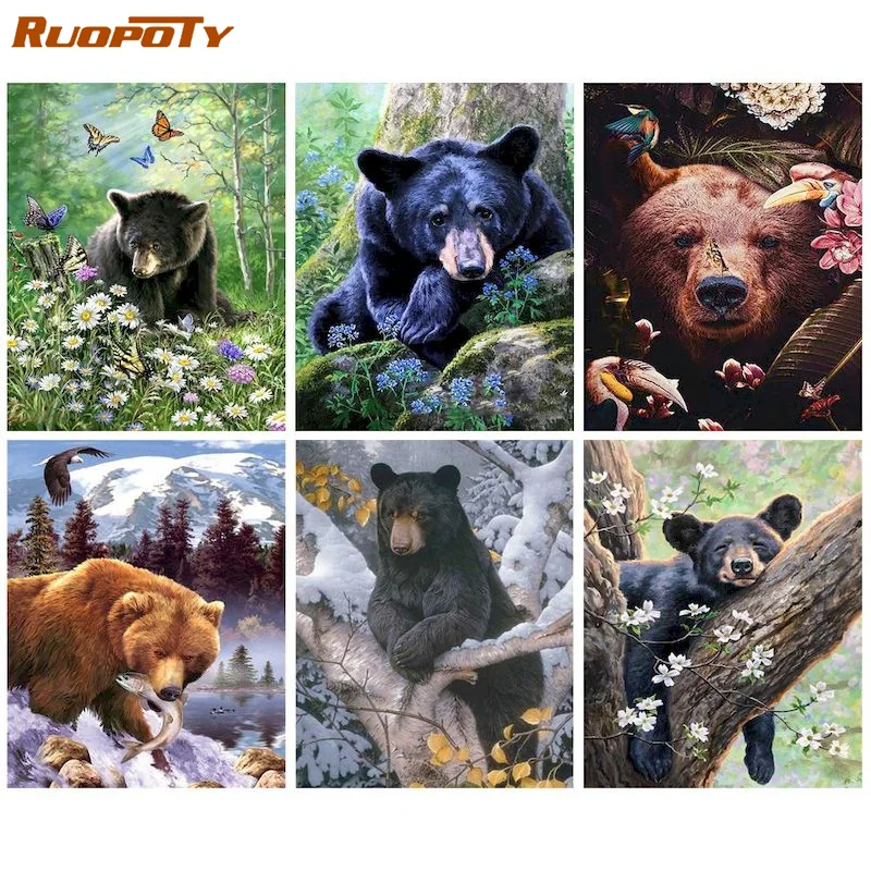 RUOPOTY 60x75cm Black Bear Painting By Numbers Kits For Adults Diy Framed Picture On Canvas Handmade Artcraft Home Wall
RUOPOTY 60x75cm Black Bear Painting By Numbers Kits For Adults Diy Framed Picture On Canvas Handmade Artcraft Home Wall