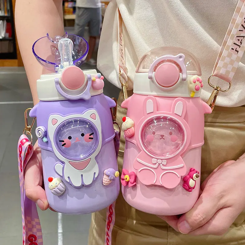 600ml Stainless Steel Thermal Water Bottle for Children Cute Cartoon Thermos Mug with Straw Leak-Proof Insulated Cup Drinkware
600ml Stainless Steel Thermal Water Bottle for Children Cute Cartoon Thermos Mug with Straw Leak-Proof Insulated Cup Drinkware