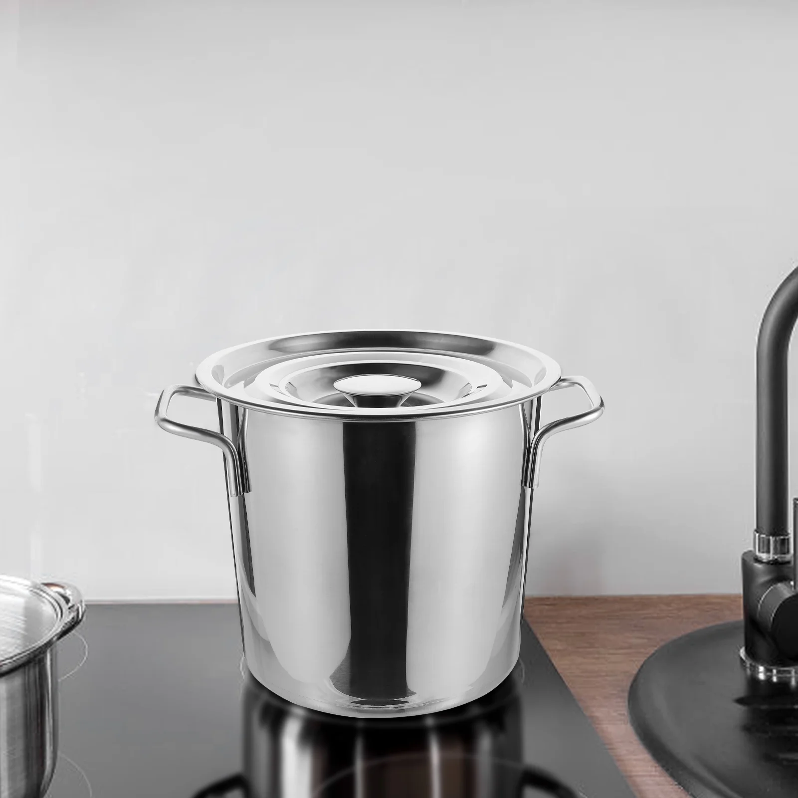 Storage Tank Double Ear Soup Bucket Lid Stainless Steel Containers Lids Stock Pot Seafood Boiler
Storage Tank Double Ear Soup Bucket Lid Stainless Steel Containers Lids Stock Pot Seafood Boiler