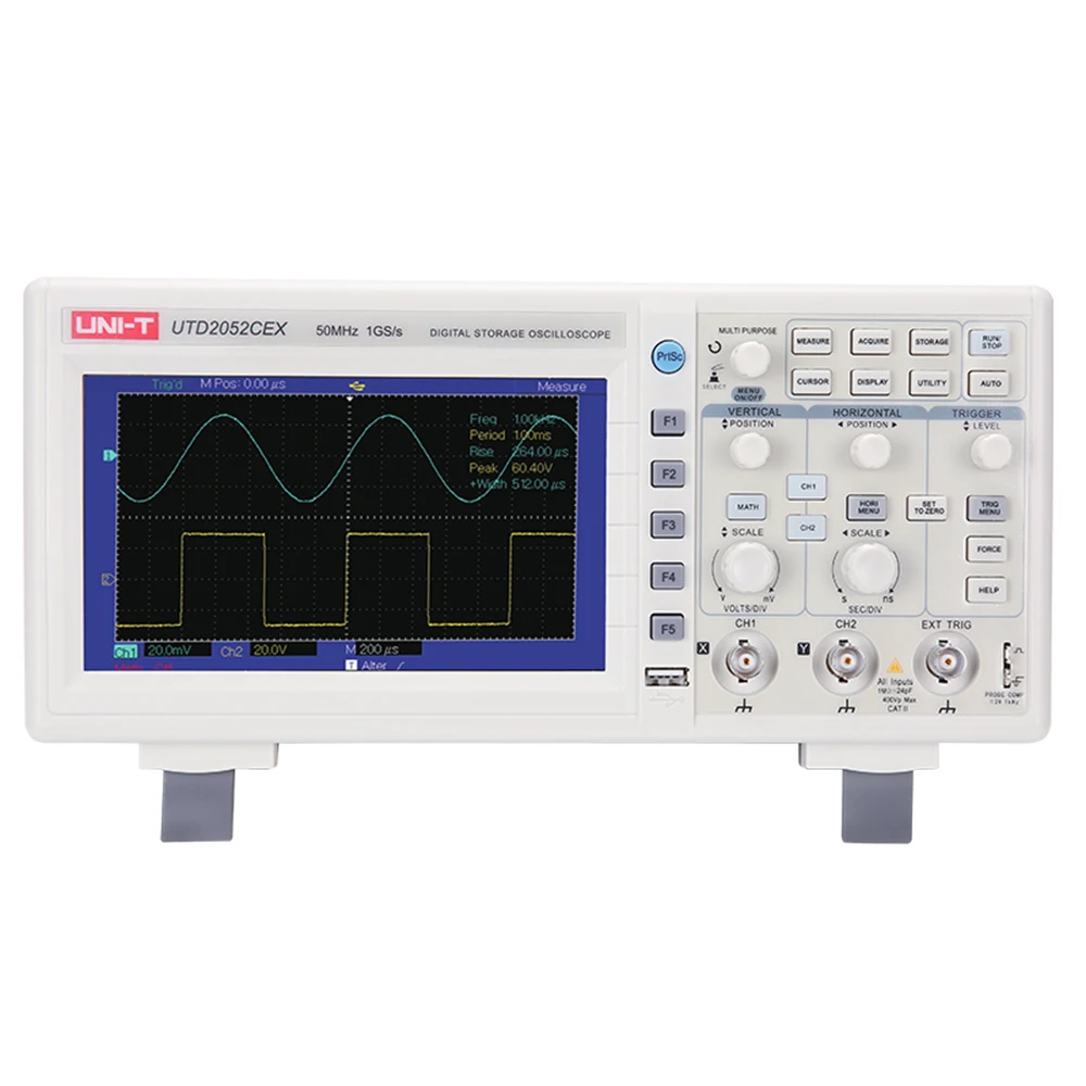 UNI-T UTD2102CEX Digital 2 Channel Oscilloscope 100MHz Bandwidth Large Screen Phosphor Oscilloscope 1GS/s
UNI-T UTD2102CEX Digital 2 Channel Oscilloscope 100MHz Bandwidth Large Screen Phosphor Oscilloscope 1GS/s