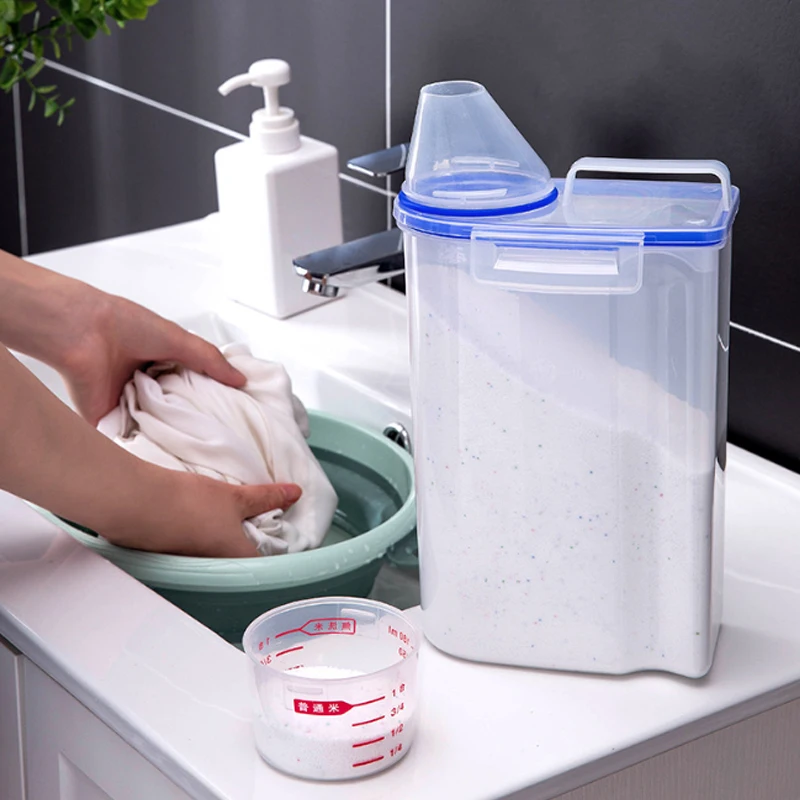 Washing Powder Storage Box Plastic Household Portable With Lid With Scale Canned Sealed Storage Box Storage Jar
Washing Powder Storage Box Plastic Household Portable With Lid With Scale Canned Sealed Storage Box Storage Jar