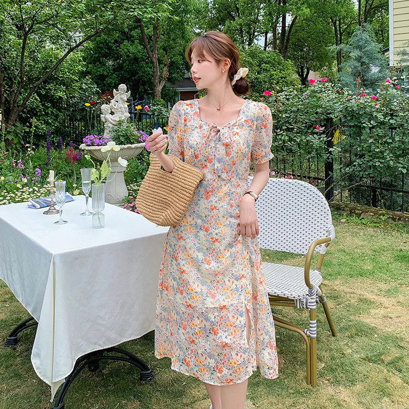 Floral Women's Summer 2022 New French Tea Break Skirt Waist Closed Chiffon Small Medium Length Dress
Floral Women's Summer 2022 New French Tea Break Skirt Waist Closed Chiffon Small Medium Length Dress