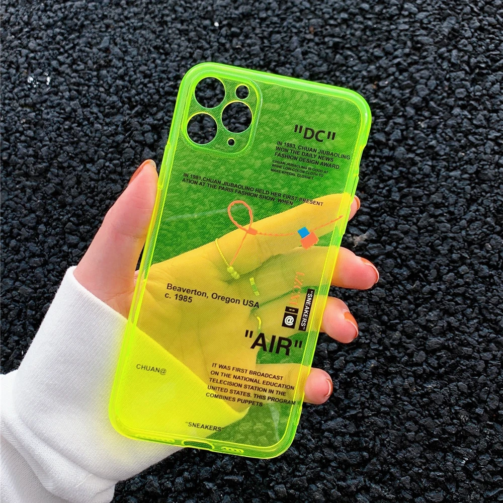ins Fluorescence Sport Brand White label Phone Case for iPhone 13 12 11 Pro X XS MAX XR 7 8 Plus Clear Soft Silicon Cover Capa
ins Fluorescence Sport Brand White label Phone Case for iPhone 13 12 11 Pro X XS MAX XR 7 8 Plus Clear Soft Silicon Cover Capa