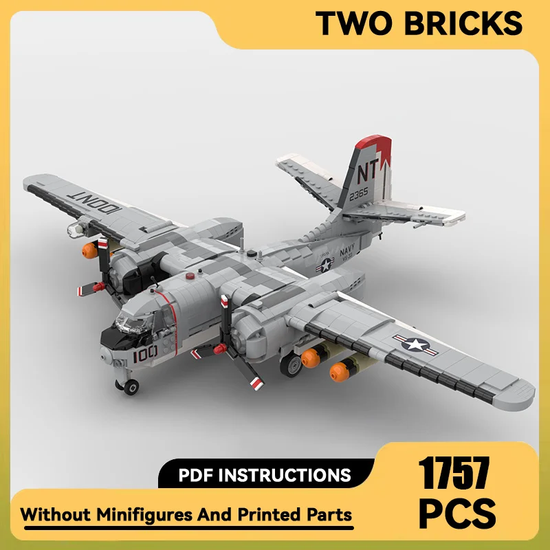 Military Series Moc Building Blocks 1:35 Scale S-2 Tracker Model Technology Bricks DIY Assembly Patrol Aircraft Toys Kids
Military Series Moc Building Blocks 1:35 Scale S-2 Tracker Model Technology Bricks DIY Assembly Patrol Aircraft Toys Kids