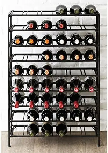Metal Wine Freestanding Floor Stand, 9 Tier Wine Bottle Shelf - Holds up to 54 Bottles Hielera de silicona Ice buckets for part
Metal Wine Freestanding Floor Stand, 9 Tier Wine Bottle Shelf - Holds up to 54 Bottles Hielera de silicona Ice buckets for part