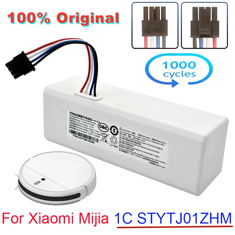 Original Robot Battery 1C P1904-4S1P-MM14.4V 12.8Ah for Xiaomi Mijia Mi VacuumCleaner Sweeping Mopping Robot Replacement Battery
Original Robot Battery 1C P1904-4S1P-MM14.4V 12.8Ah for Xiaomi Mijia Mi VacuumCleaner Sweeping Mopping Robot Replacement Battery