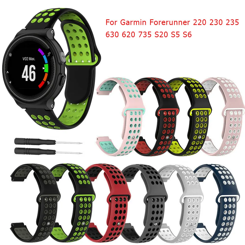 

Wristband For Garmin Forerunner 220 230 235 630 620 735 Approach S20 S5 S6 Wrist Strap Smart Watchband Silicone Watch Band