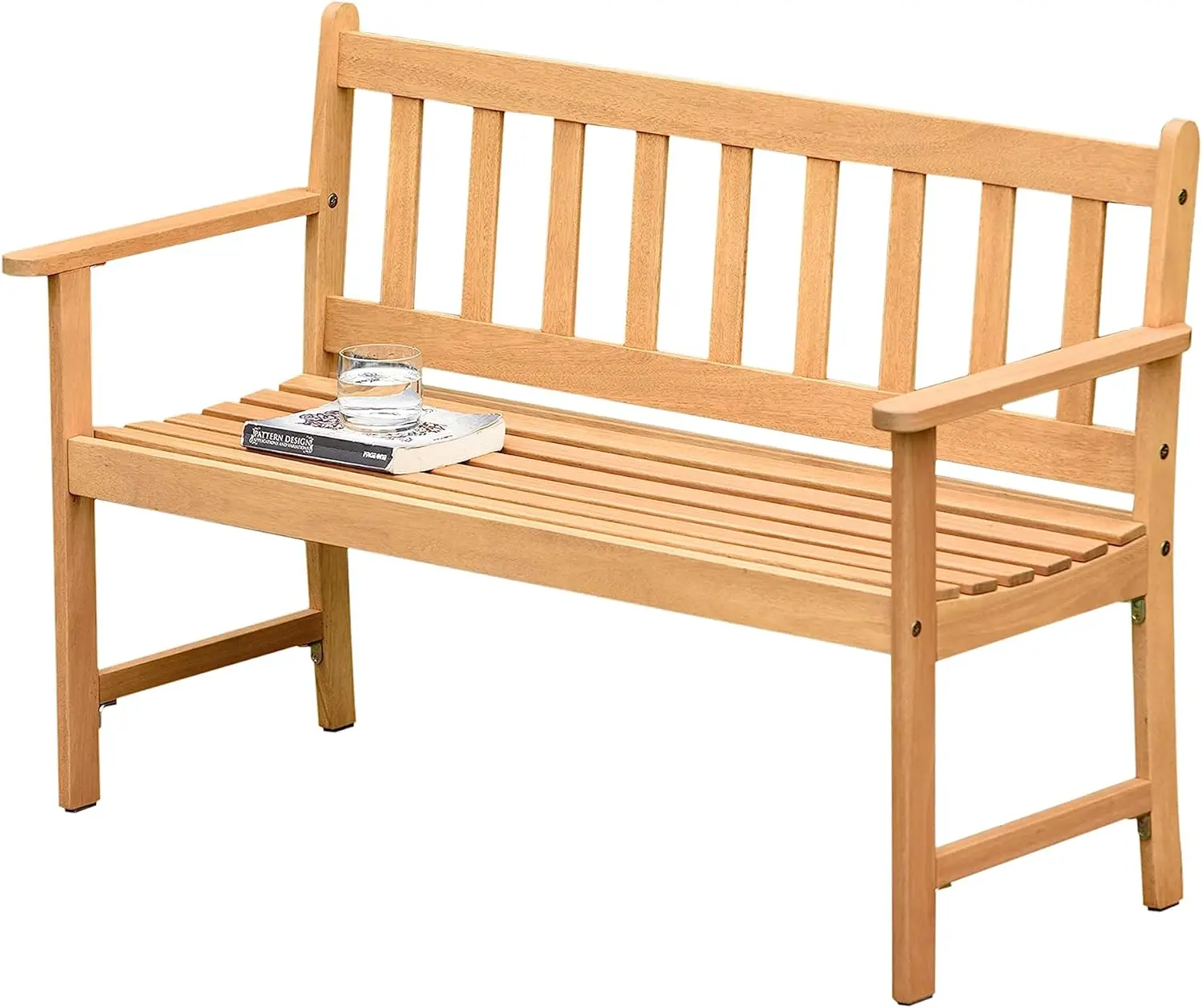 Omaha 2-Seat Capacity Wood Bench | Teak Finish | Ideal for Outdoors and Indoors, Light Brown Telescopic stool Folding step stoo 
Omaha 2-Seat Capacity Wood Bench | Teak Finish | Ideal for Outdoors and Indoors, Light Brown Telescopic stool Folding step stoo