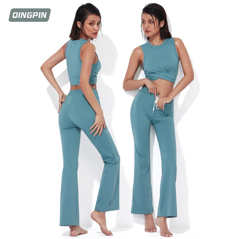 European and American Micro-Flare Pants Casual Versatile Yoga Suit Slim Yoga Fitness Wear With Chest Pad Sports Vest
European and American Micro-Flare Pants Casual Versatile Yoga Suit Slim Yoga Fitness Wear With Chest Pad Sports Vest