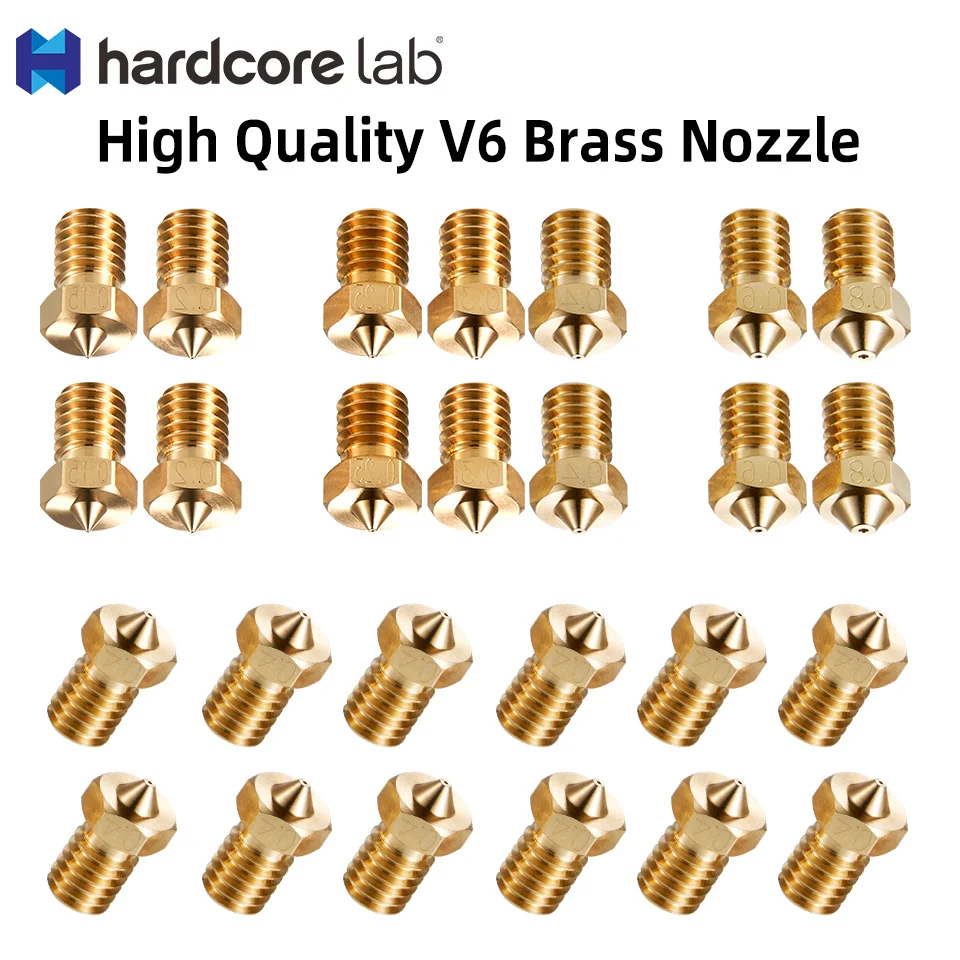 3PCS TOP Quality V6 Nozzle Durable Non-Stick High Temperture Printing for 3D Printer Hotend Compatible With E3D V6 Brass Nozzle
3PCS TOP Quality V6 Nozzle Durable Non-Stick High Temperture Printing for 3D Printer Hotend Compatible With E3D V6 Brass Nozzle