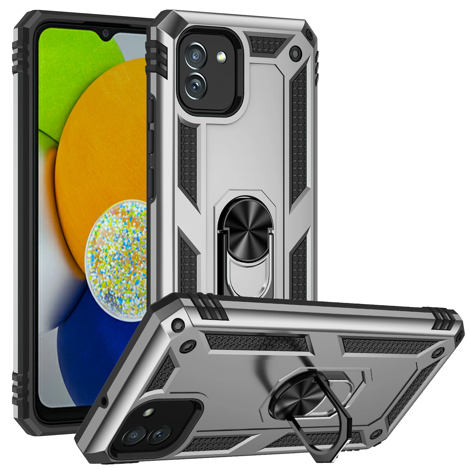 Shockproof Armor Rugged Phone Case For Samsung Galaxy A33 A73 A53 5G 2022 A03 Luxurious Car Magnetic Ring Bracket PC Back Cover
Shockproof Armor Rugged Phone Case For Samsung Galaxy A33 A73 A53 5G 2022 A03 Luxurious Car Magnetic Ring Bracket PC Back Cover