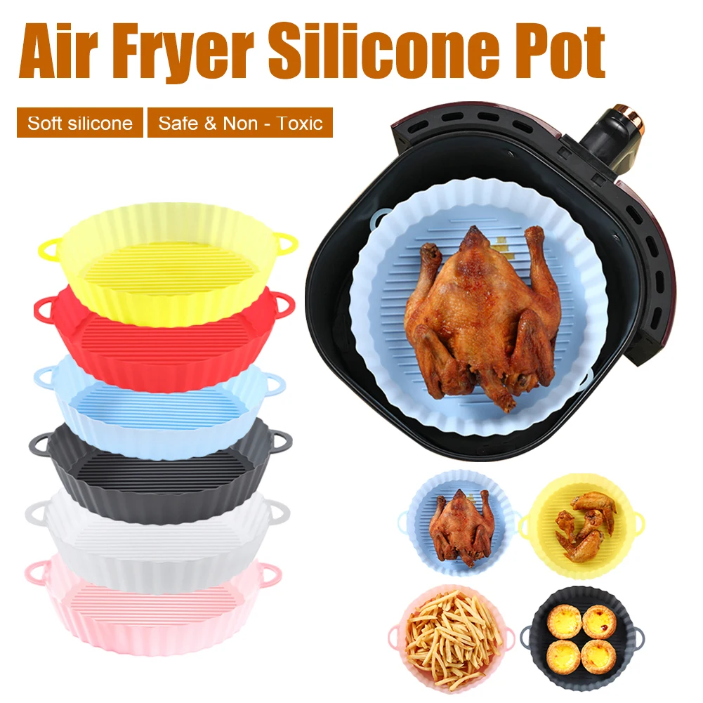 18.5cm Air Fryers Silicone Oven Baking Tray Fried Chicken Basket Mat AirFryer Reusable Pot Easy To Clean 2022 New
18.5cm Air Fryers Silicone Oven Baking Tray Fried Chicken Basket Mat AirFryer Reusable Pot Easy To Clean 2022 New