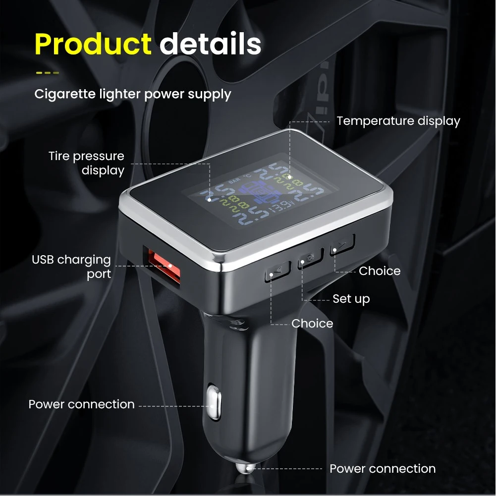 1PC TPMS Auto Car Wireless Tire Pressure Alarm Monitoring System+4External Sensor 12V Plastic Black Waterproof Stable Signal
1PC TPMS Auto Car Wireless Tire Pressure Alarm Monitoring System+4External Sensor 12V Plastic Black Waterproof Stable Signal