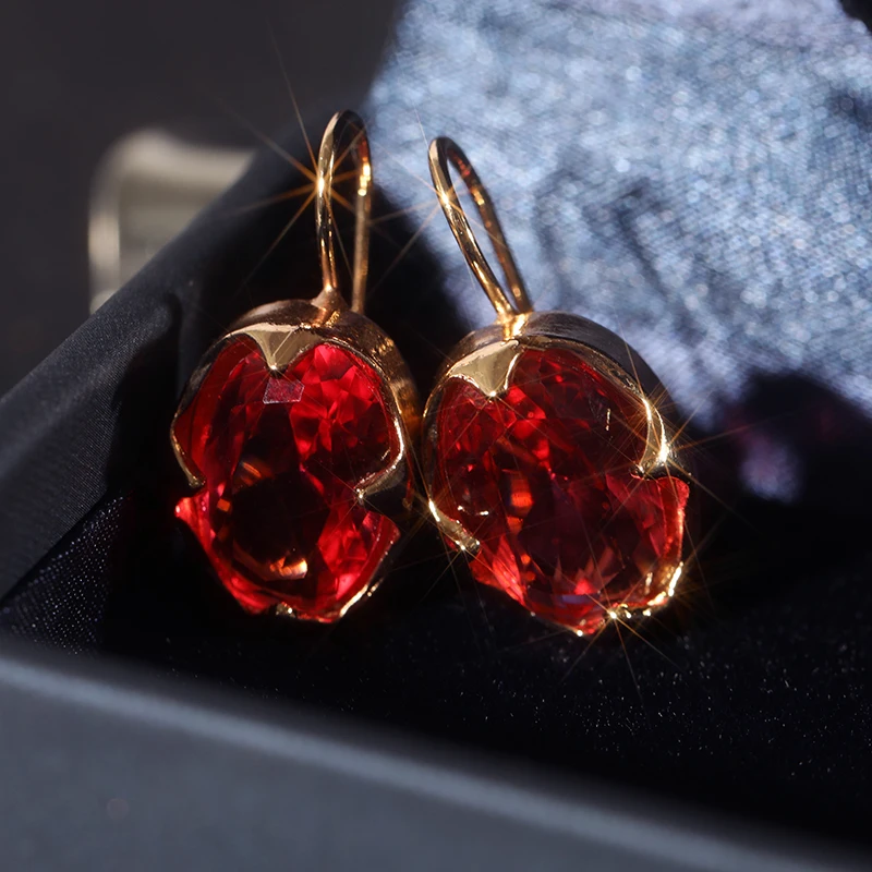 Fashion Simple Women's Earrings Red Crystal Diameter Earrings for Womens Princess Party Wedding Engagement Christmas Jewelry
Fashion Simple Women's Earrings Red Crystal Diameter Earrings for Womens Princess Party Wedding Engagement Christmas Jewelry