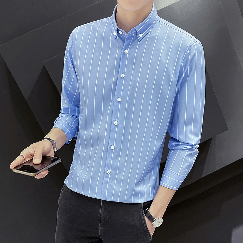 2022 Spring and Autumn New Men Fashion Casual Long-Sleeve Striped Shirt Blouse Male Slim Business Casual High Quality Tops W463
2022 Spring and Autumn New Men Fashion Casual Long-Sleeve Striped Shirt Blouse Male Slim Business Casual High Quality Tops W463