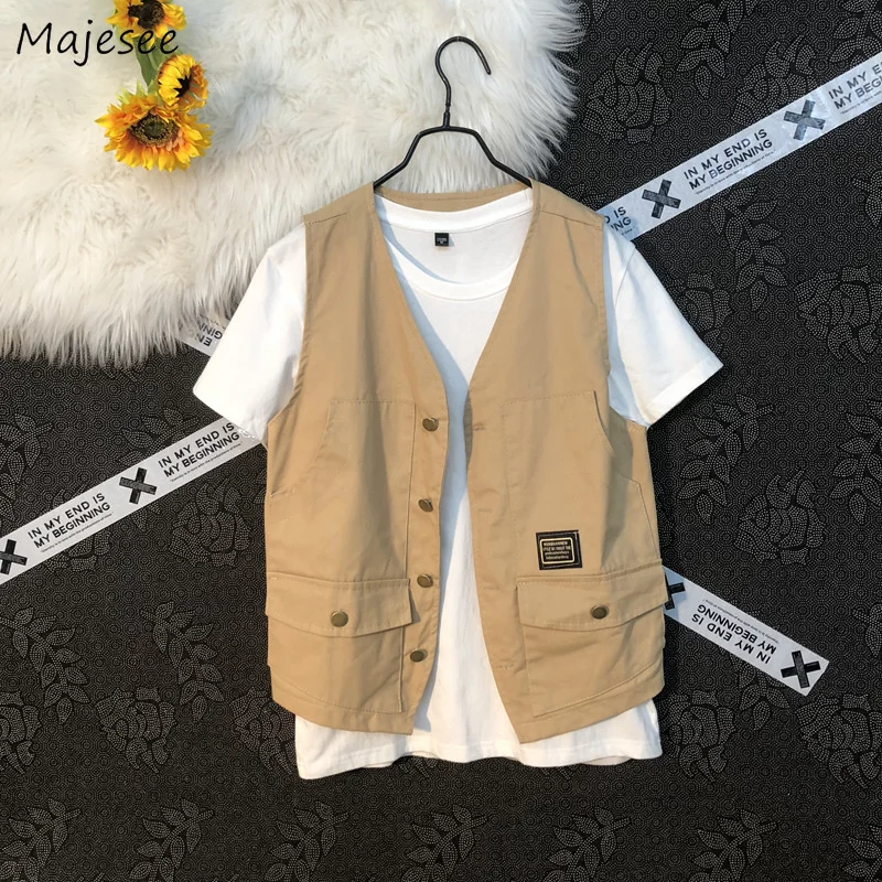 Vests Men Summer Retro Baggy Japanese Fashion Sleeveless Design High Street Harajuku Teens All-match Ulzzang Students Popular
Vests Men Summer Retro Baggy Japanese Fashion Sleeveless Design High Street Harajuku Teens All-match Ulzzang Students Popular