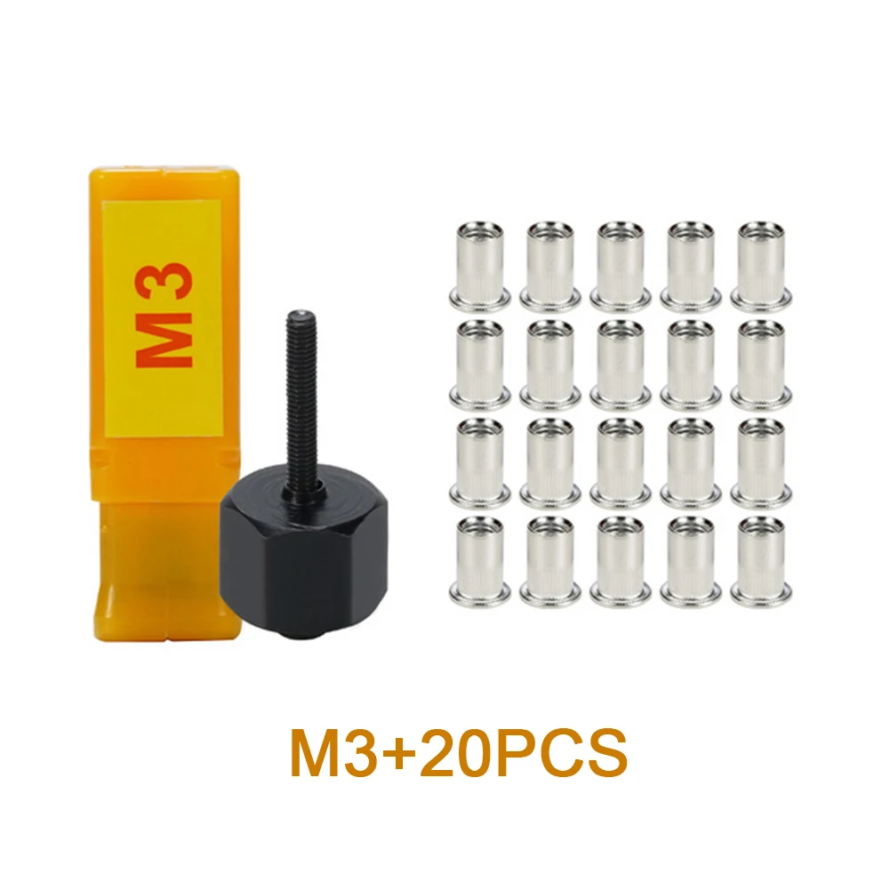 20PCS Hand Rivet Nut Head Nut Set Replacement Tip Mandrel Head For Nut Tool Hand Riveter Tip Spare Part M3 M6 M8 M10 Power Tool
20PCS Hand Rivet Nut Head Nut Set Replacement Tip Mandrel Head For Nut Tool Hand Riveter Tip Spare Part M3 M6 M8 M10 Power Tool