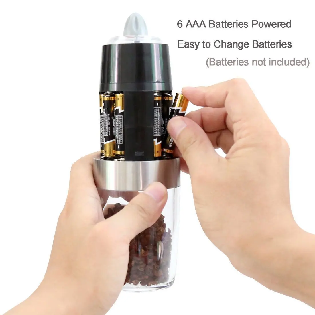 Beeman Electric Automatic Salt and Pepper Grinder Gravity Spice Mill Adjustable Spices Grinder with LED Light Kitchen Tools
Beeman Electric Automatic Salt and Pepper Grinder Gravity Spice Mill Adjustable Spices Grinder with LED Light Kitchen Tools