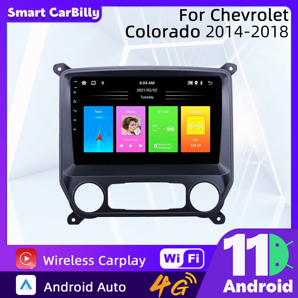 

Автомагнитола 2 Din Android для Chevrolet Колорадо 2014-2018, автомобильное радио, Wi-Fi, GPS-навигация, мультимедийный плеер, головное устройство, Авторадио