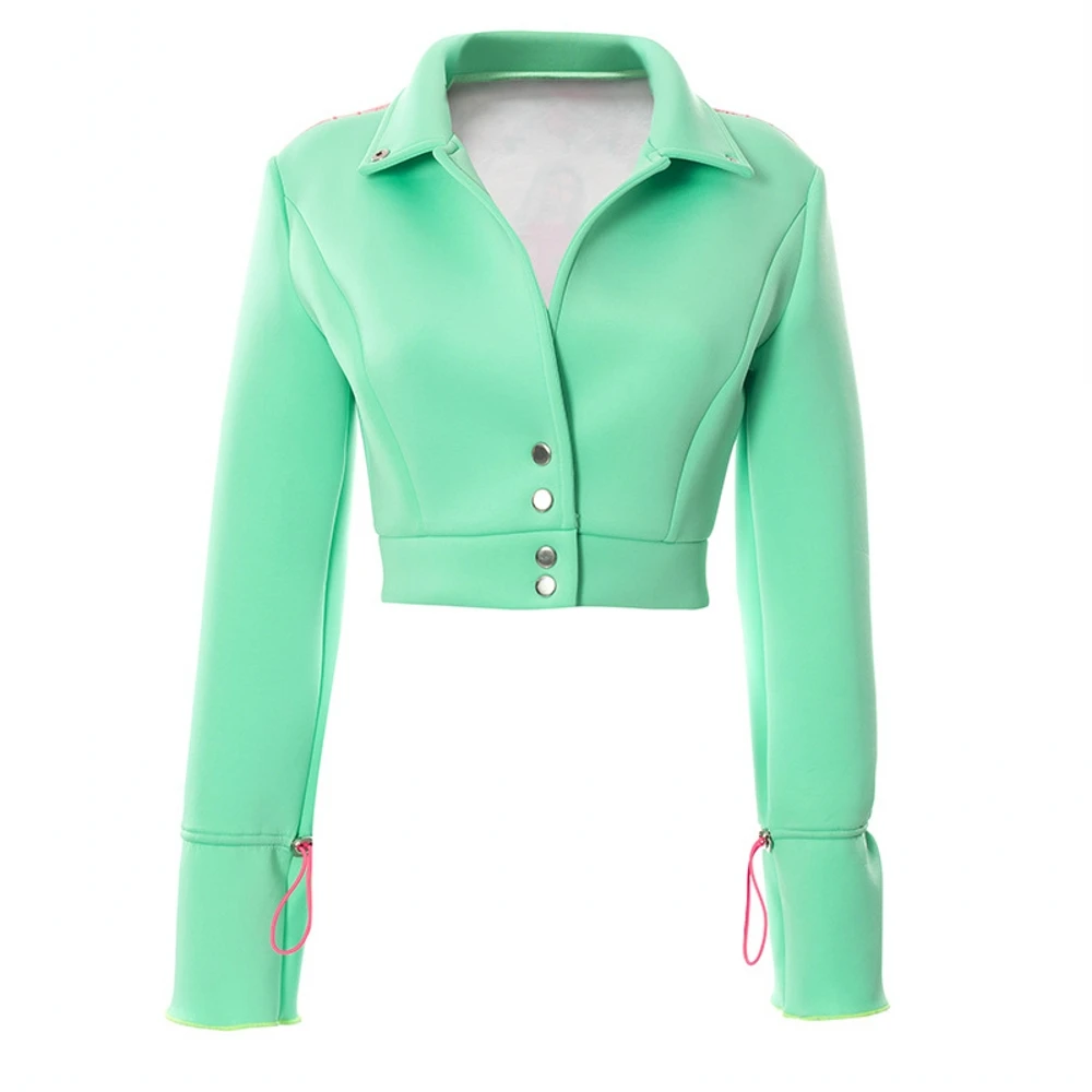 Elegant women's fashion casual jacket 2021 autumn Lapel back printed Street dress long sleeve button short coat women
Elegant women's fashion casual jacket 2021 autumn Lapel back printed Street dress long sleeve button short coat women