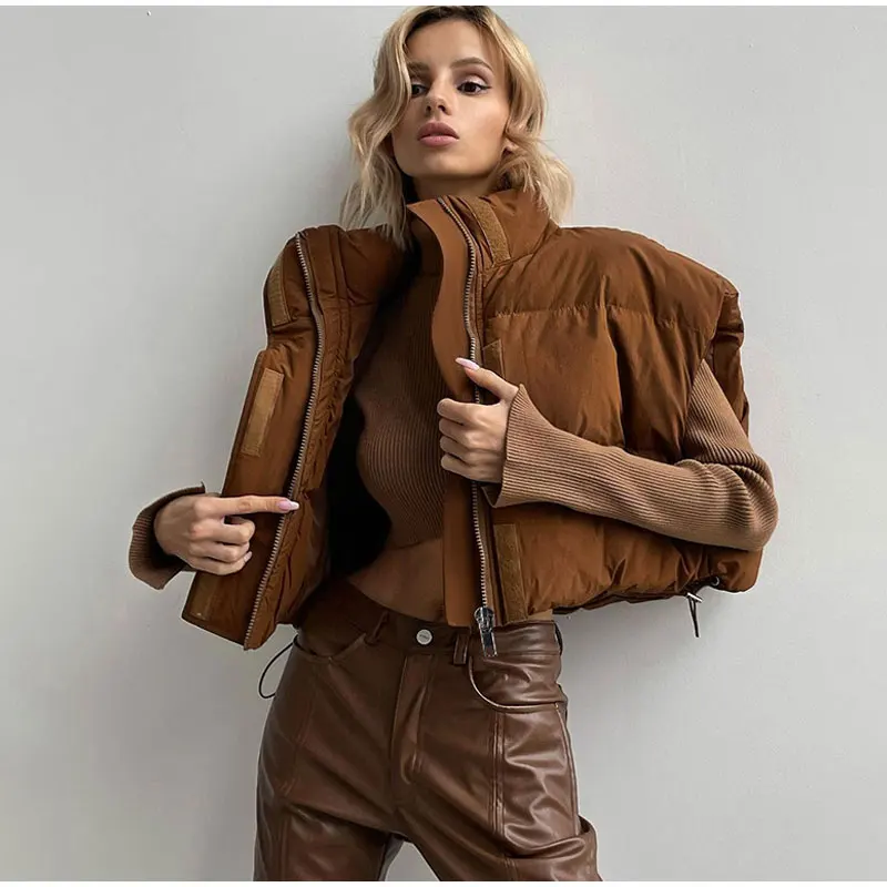2022 Ladies Fashion Sleeveless Short Cropped Vest Coat Women Parka Casual Outerwear Warm Zipper Waistcoat Vintage Chic Tank Tops 
2022 Ladies Fashion Sleeveless Short Cropped Vest Coat Women Parka Casual Outerwear Warm Zipper Waistcoat Vintage Chic Tank Tops