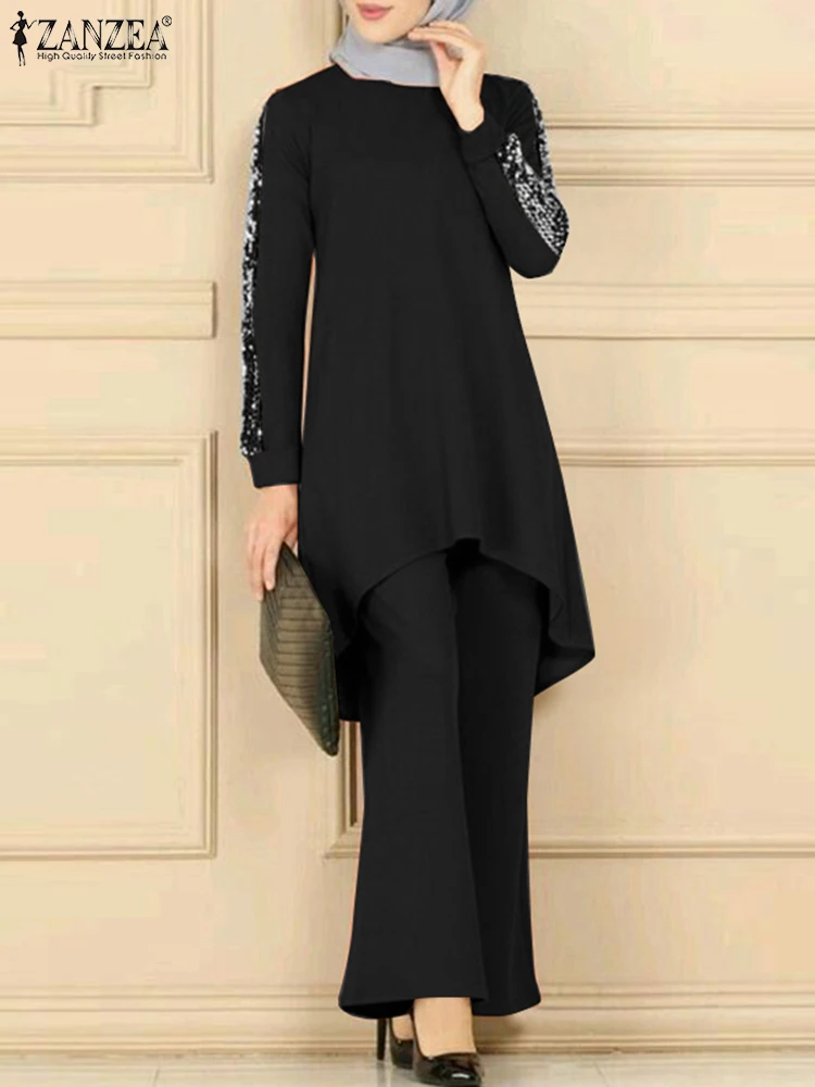 ZANZEA 2PCS Vintage Sequin Matching Sets Elegant Women Wide Leg Pants Sets Muslim Ramadan Abaya Hijab Tracksuit Casual Outifits
ZANZEA 2PCS Vintage Sequin Matching Sets Elegant Women Wide Leg Pants Sets Muslim Ramadan Abaya Hijab Tracksuit Casual Outifits