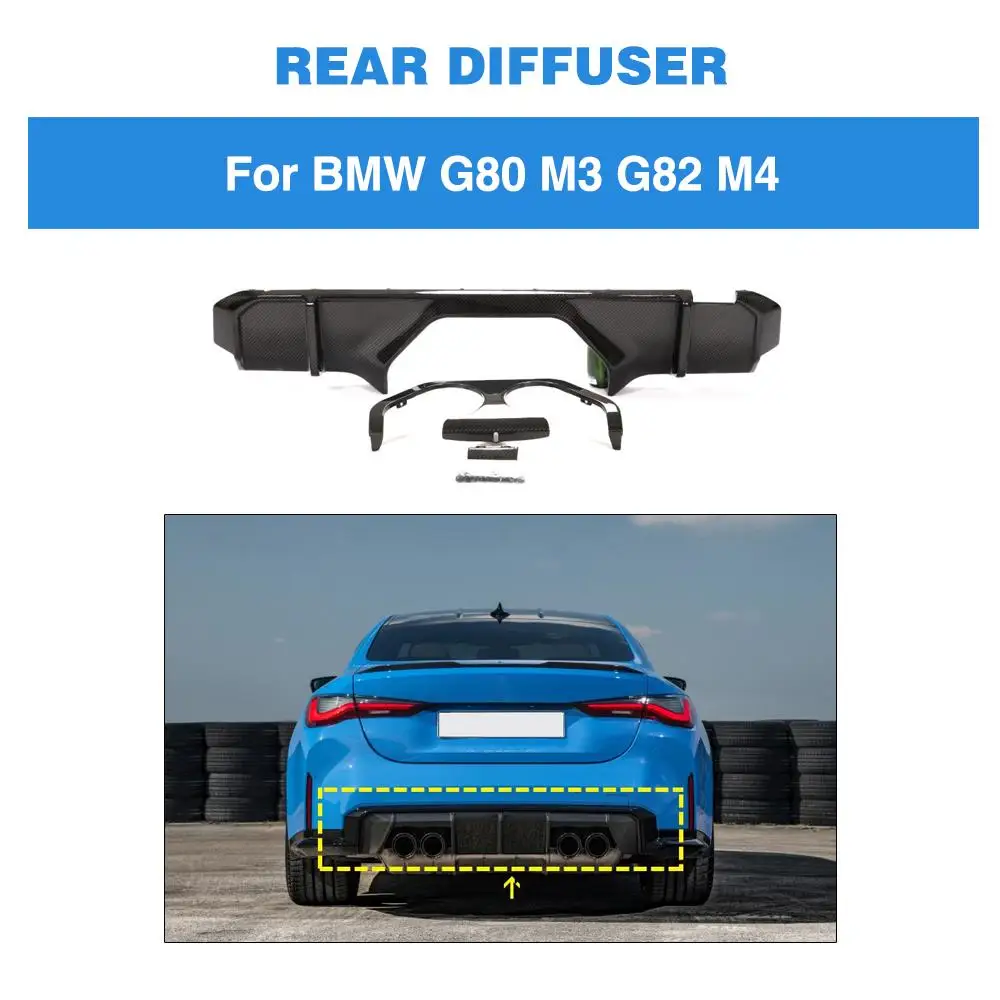 Rear Bumper Diffuser Lip for BMW 3 4 Series G80 M3 G82 M4 2021 2022 Carbon Fiber Car Rear Bumper Diffuser Lip Spoiler
Rear Bumper Diffuser Lip for BMW 3 4 Series G80 M3 G82 M4 2021 2022 Carbon Fiber Car Rear Bumper Diffuser Lip Spoiler