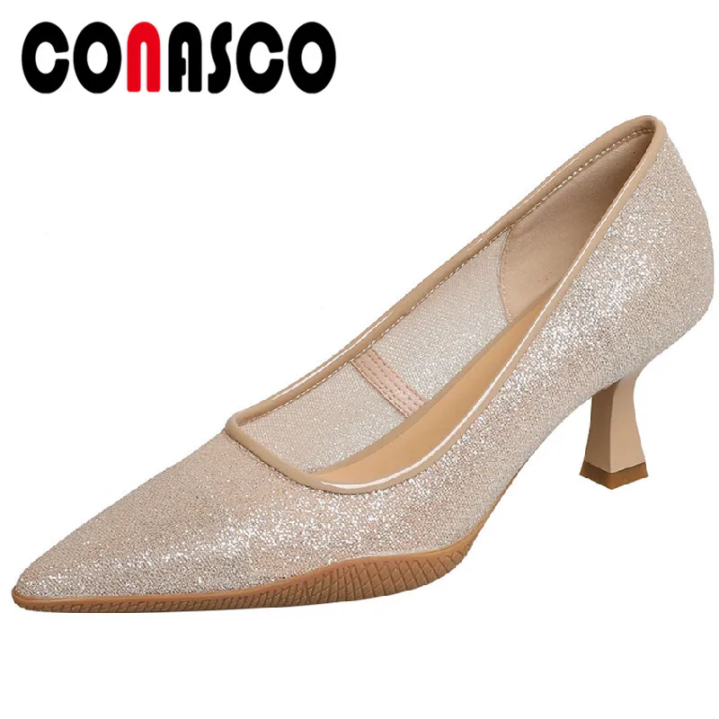 CONASCO 2023 Spring Summer Elegant Fashion Sexy Women Pumps Party Wedding Prom Pointed Toe Thin Heels Mesh Shoes Woman Basic
CONASCO 2023 Spring Summer Elegant Fashion Sexy Women Pumps Party Wedding Prom Pointed Toe Thin Heels Mesh Shoes Woman Basic