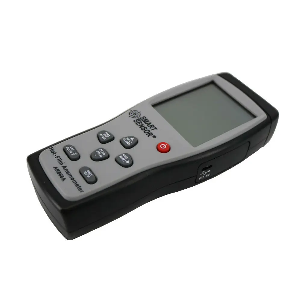 AR866A Hot Wire Thermo-Anemometer Air Flow Tester Wind Speed Meter Hot-Film Anemometer Wind Speed and Wind Temperature Tester
AR866A Hot Wire Thermo-Anemometer Air Flow Tester Wind Speed Meter Hot-Film Anemometer Wind Speed and Wind Temperature Tester